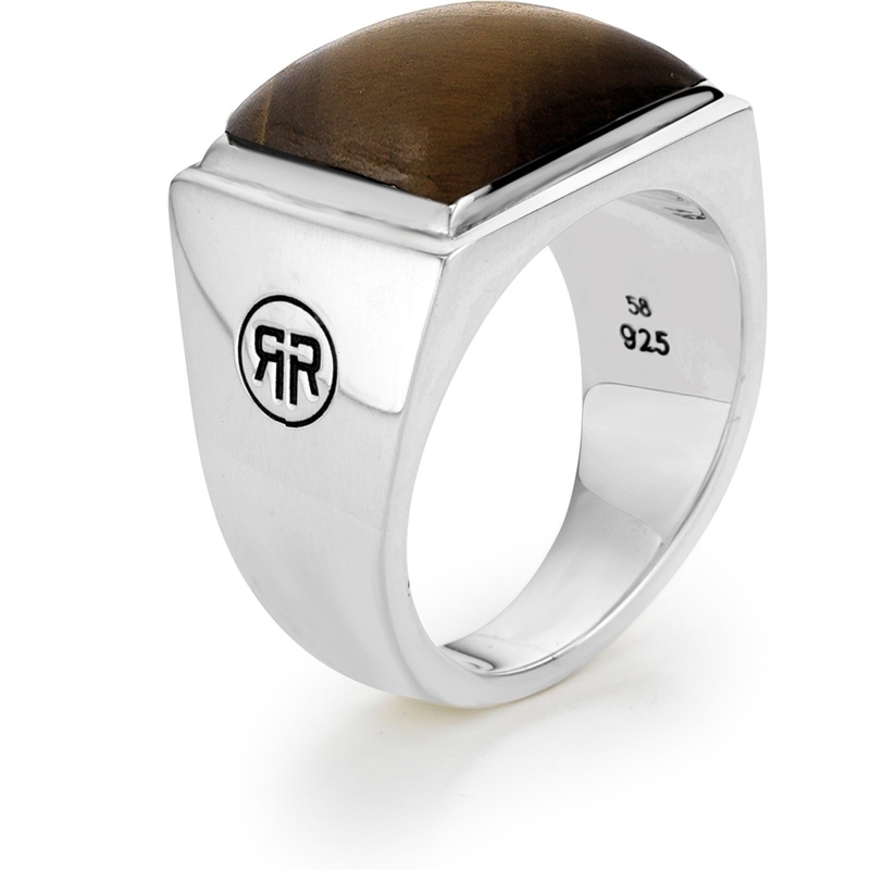 Rebel & Rose RR-RG031-S Square Tiger Lowneck ring 14 mm