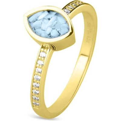 See you RG 016 14k gouden asring met zirkonia en hars