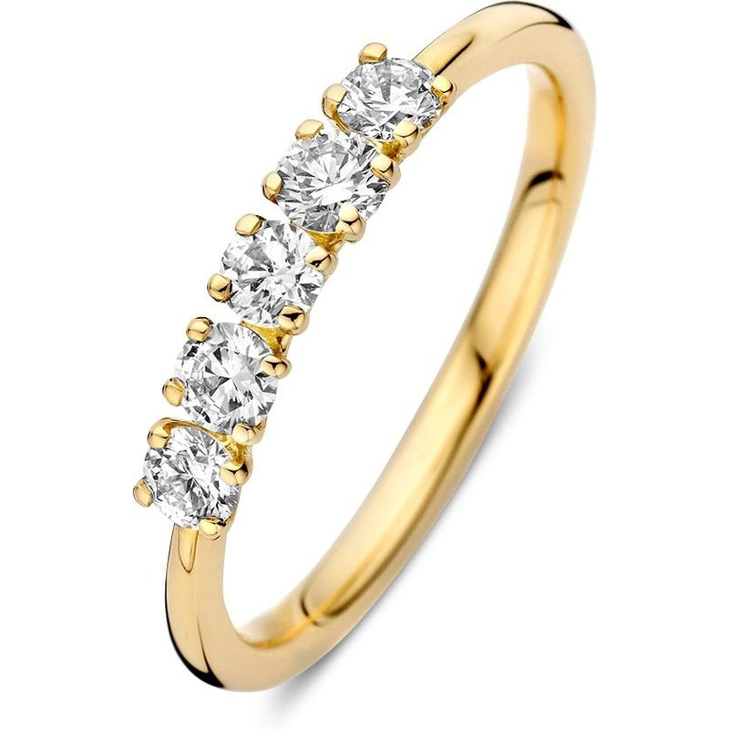 Ring geelgoud briljant 0,50 crt 