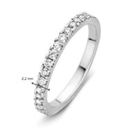 Excellent Jewelry RG216198 14 karaat witgouden ring met 0,35 ct diamant - afmeting