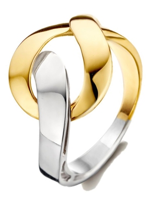 RC406283 14 karaat bicolor gouden ring