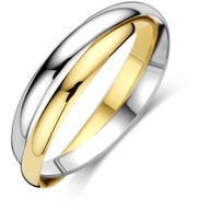 ring 14K bicolor goud geelwit