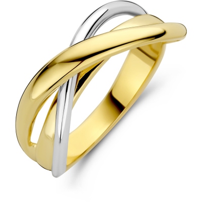 ring 14K bicolor goud geelwit