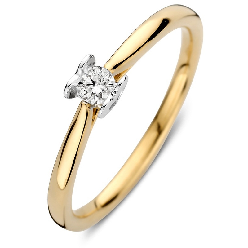 Ring bicolor briljant 012 crt 