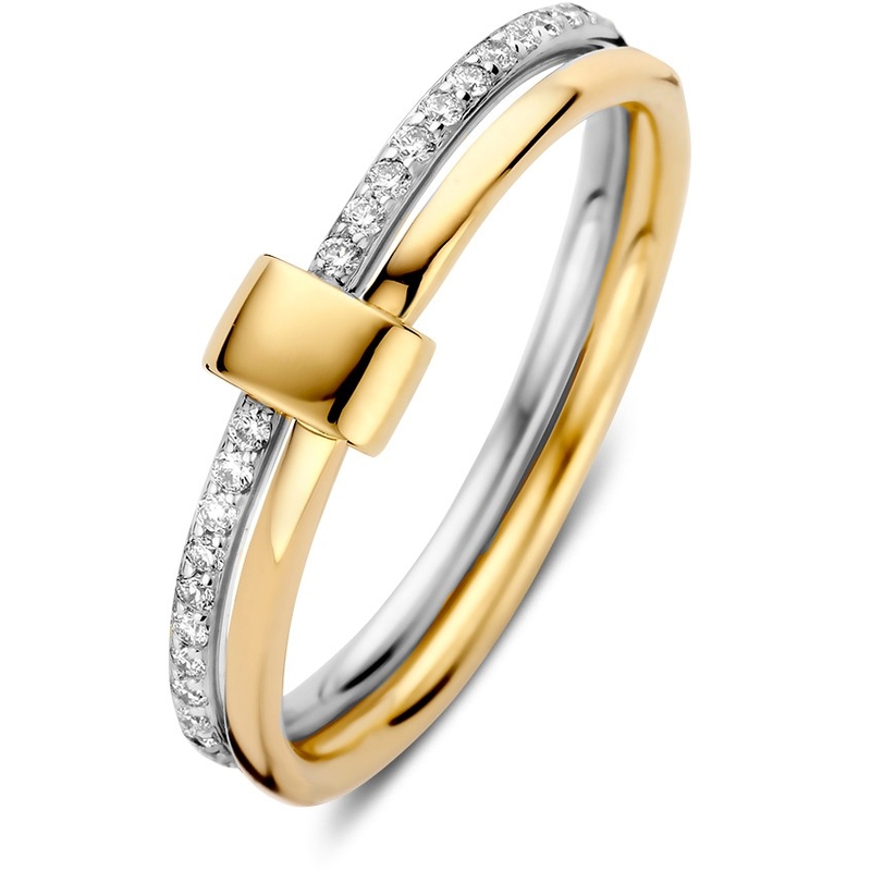 Ring bicolor briljant 014 crt 