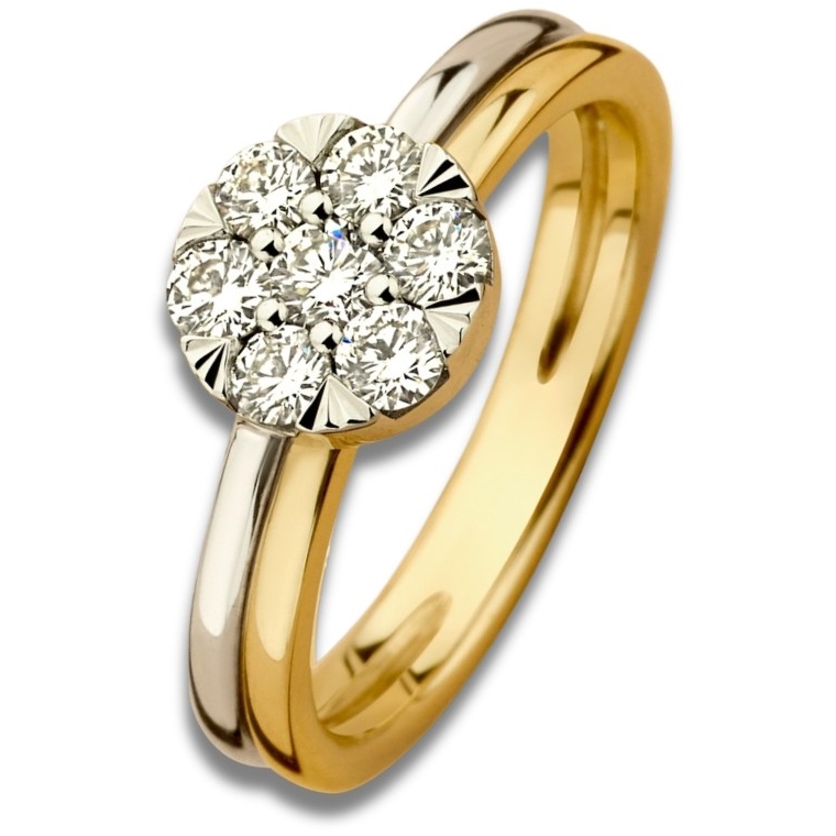Excellent Jewelry RK418273 14k bicolor ring diamant