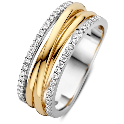 Excellent Jewelry RP418067 14k bicolor ring 0,27 ct