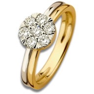Excellent Jewelry RK418275 14k bicolor ring diamant