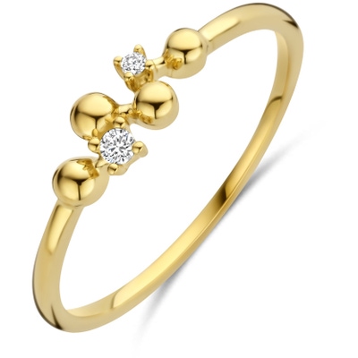 ring diamant 003ct h p 14K geelgoud