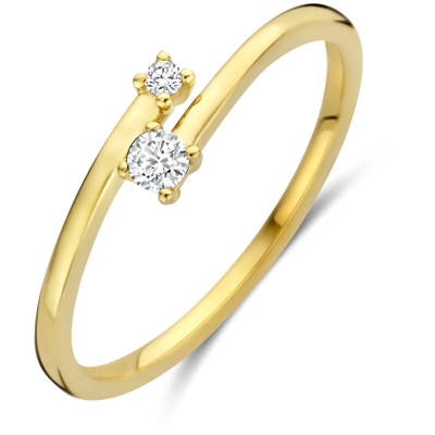 ring diamant 007ct h si 14K geelgoud