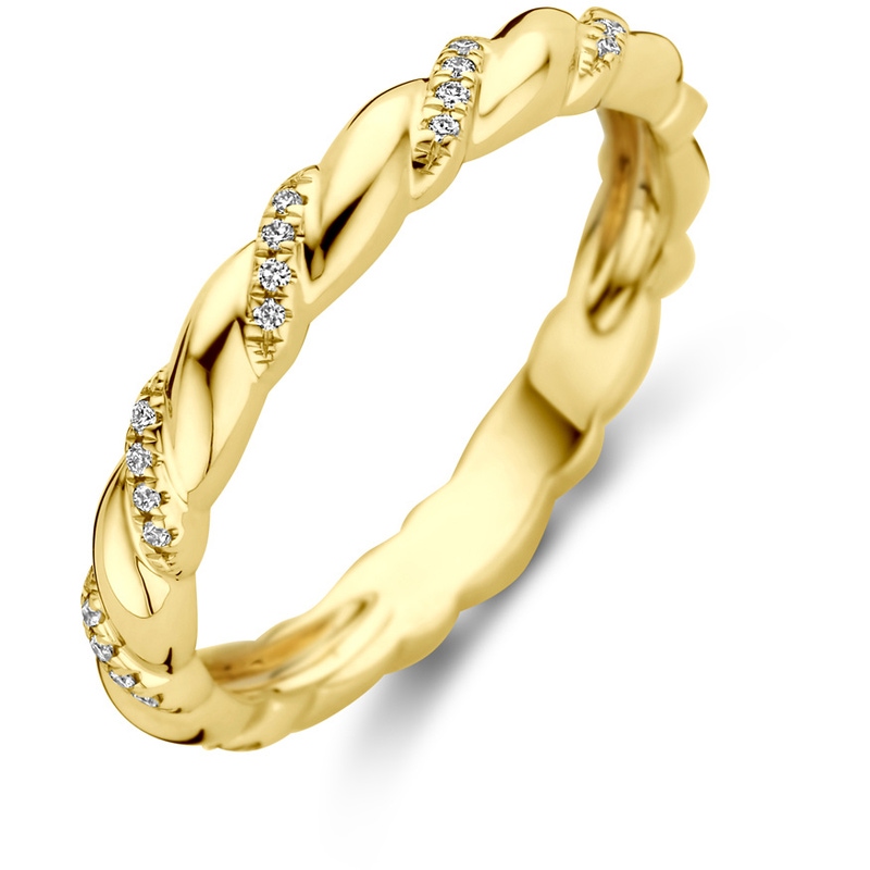 ring diamant 009ct h si 14K geelgoud