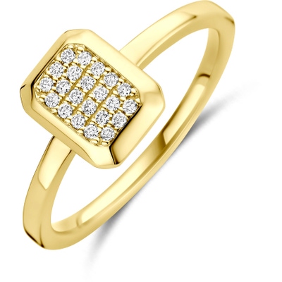 ring diamant 010ct h si 14K geelgoud
