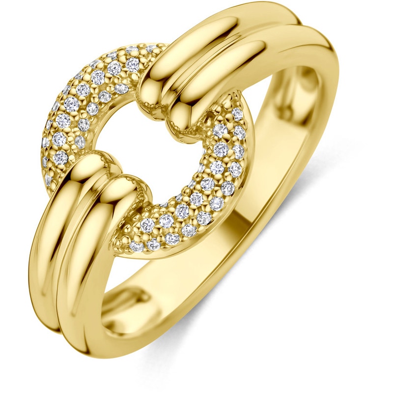 ring diamant 013ct h si 14K geelgoud