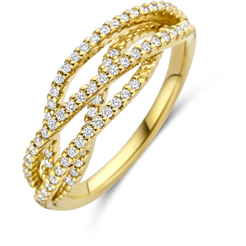 ring diamant 034ct h si 14K geelgoud