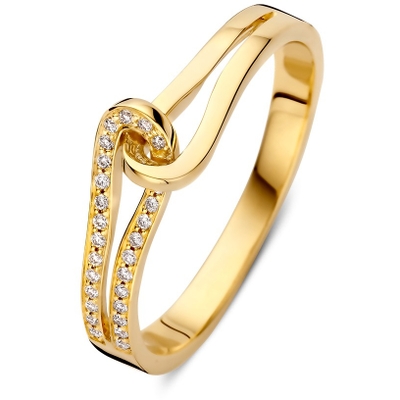 RP118059 14k gouden ring met 008 ct diamant 6 mm