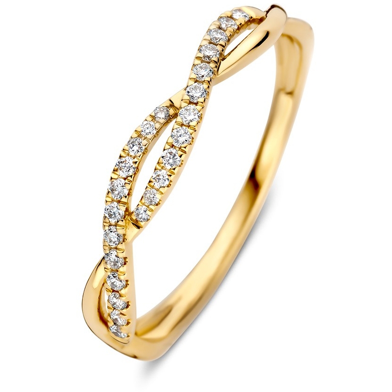 Ring geelgoud briljant 013 crt 