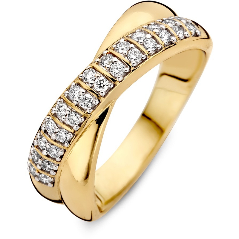 Ring geelgoud briljant 025 crt 