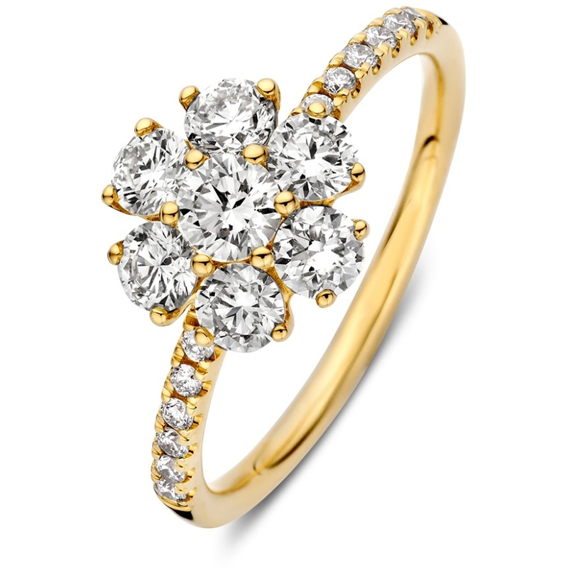 Ring geelgoud briljant 124 crt 