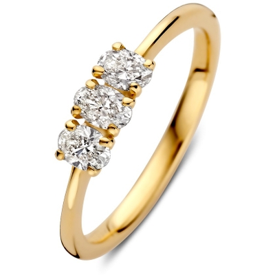 RG118091 14k gouden ring met ovaal 054 ct diamant