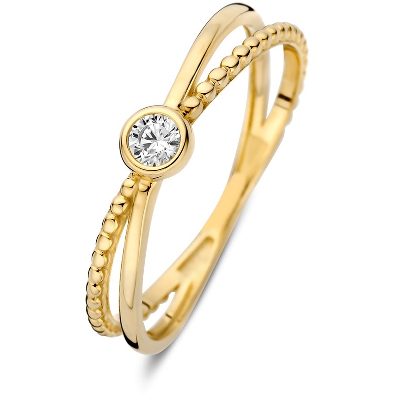 Ring geelgoud zirkonia 