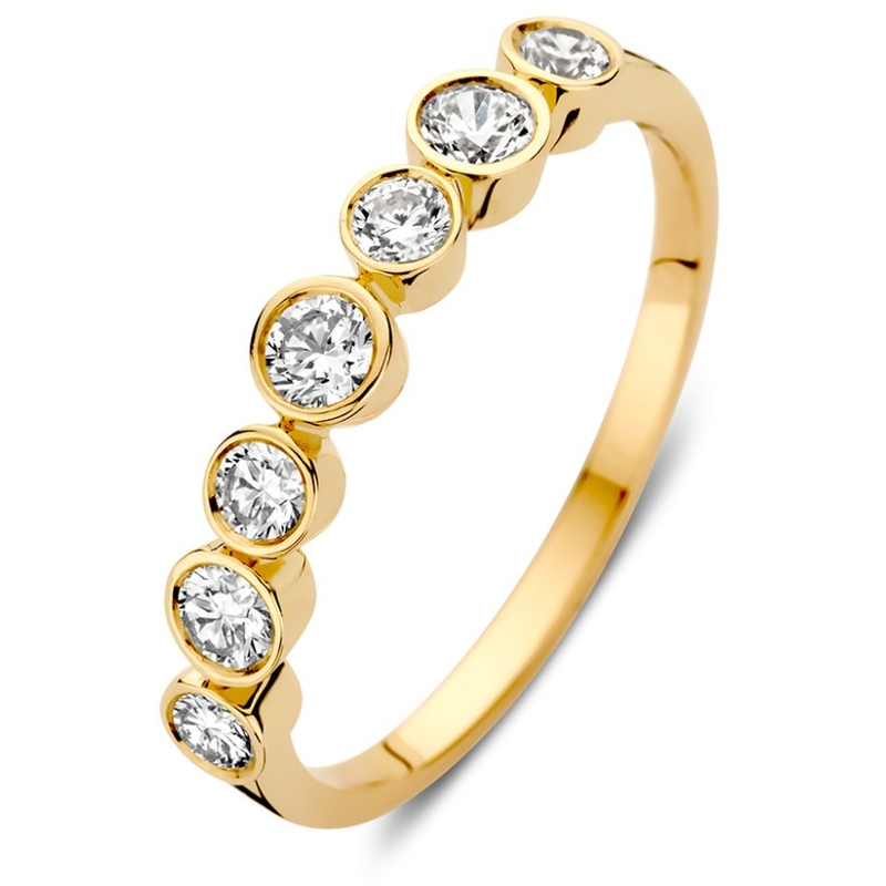 Ring geelgoud zirkonia 