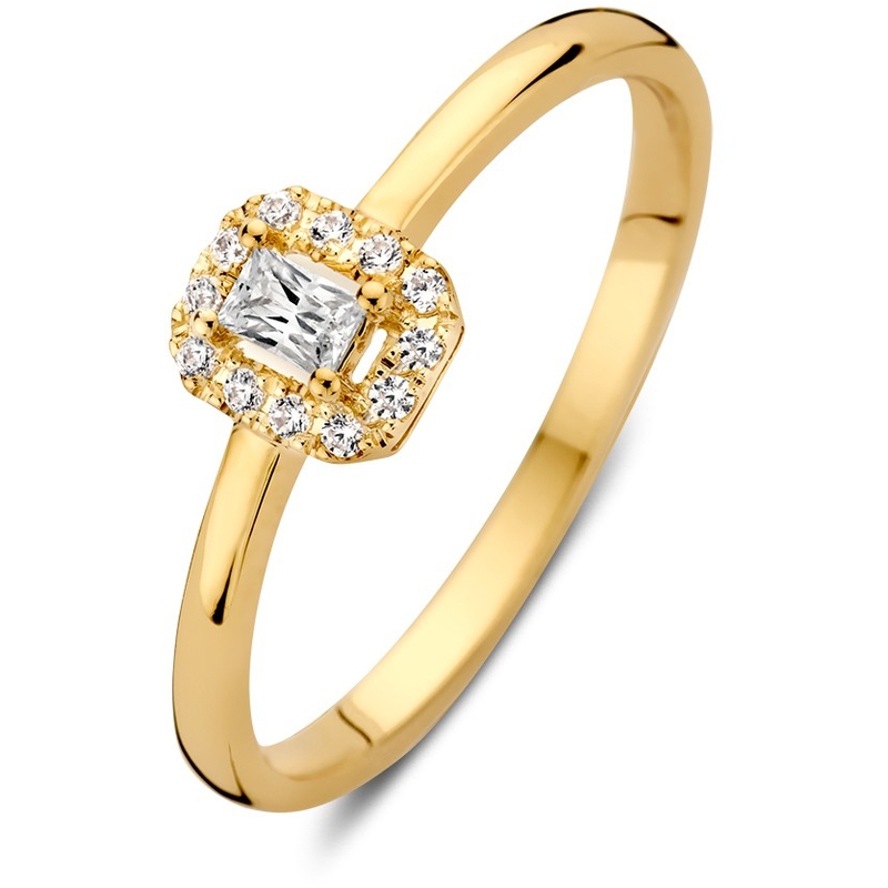 Ring geelgoud zirkonia 
