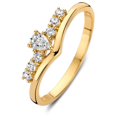 Excellent Jewelry RH128027 14k v-ring zirkonia