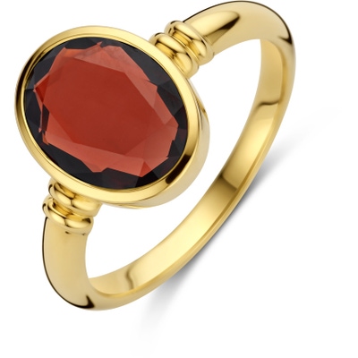 ring granaat 14K geelgoud