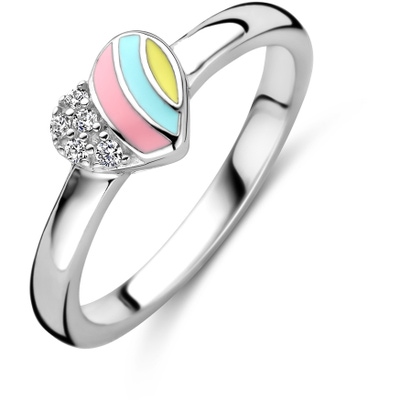 ring hart zirkonia zilver gerhodineerd