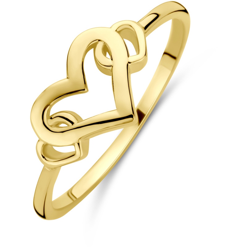 ring hartjes 14K geelgoud