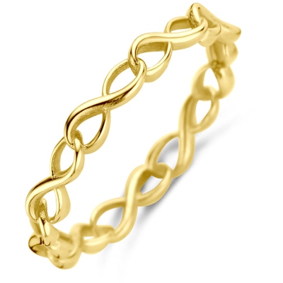 ring infinity 14K geelgoud