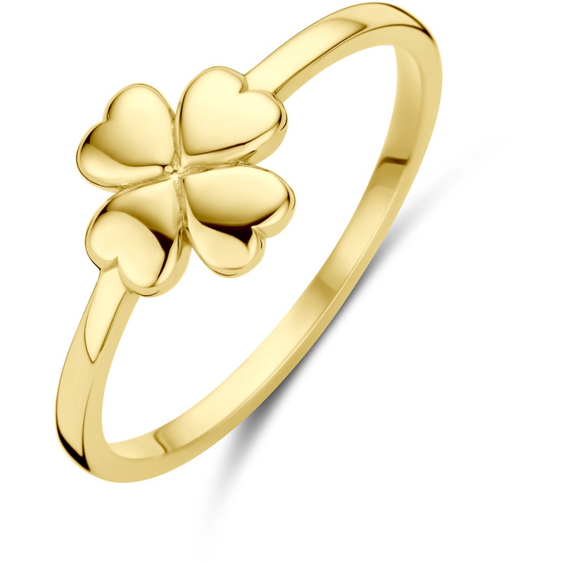 ring klavertje 14K geelgoud