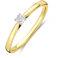 ring lab grown diamant 010ct h si 14K bicolor goud geelwit