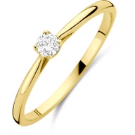 ring lab grown diamant 010ct h si 14K geelgoud