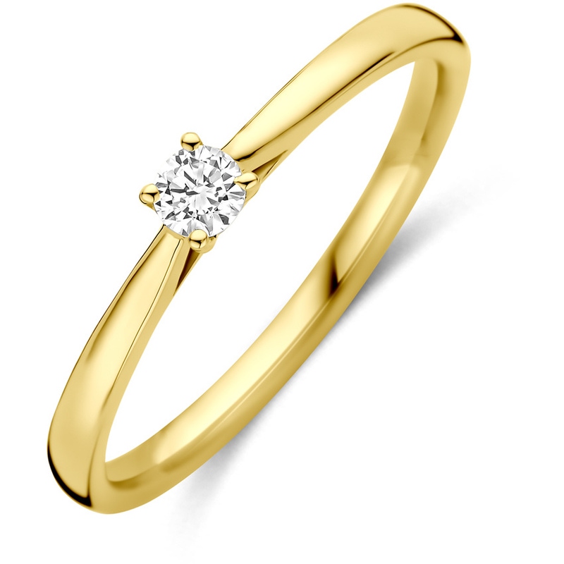 ring lab grown diamant 010ct h si 14K geelgoud