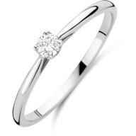 ring lab grown diamant 010ct h si 14K witgoud