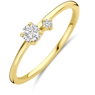 ring lab grown diamant 020ct h si 14K geelgoud