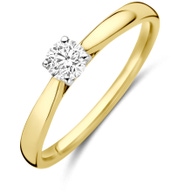 ring lab grown diamant 025ct h si 14K bicolor goud geelwit