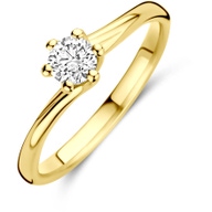 ring lab grown diamant 030ct g vs 14K geelgoud