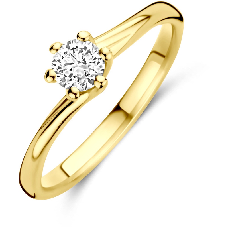 ring lab grown diamant 030ct g vs 14K geelgoud