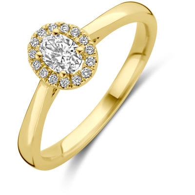 ring lab grown diamant 032ct h si 14K geelgoud