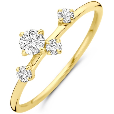 ring lab grown diamant 033ct h si 14K geelgoud