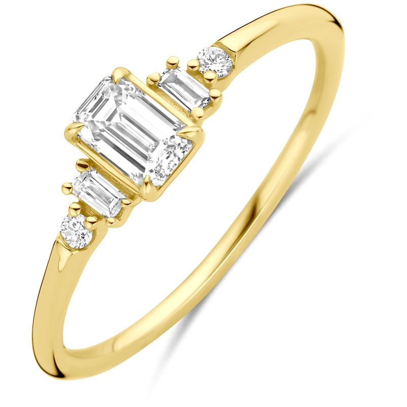 ring lab grown diamant 040ct h si 14K geelgoud