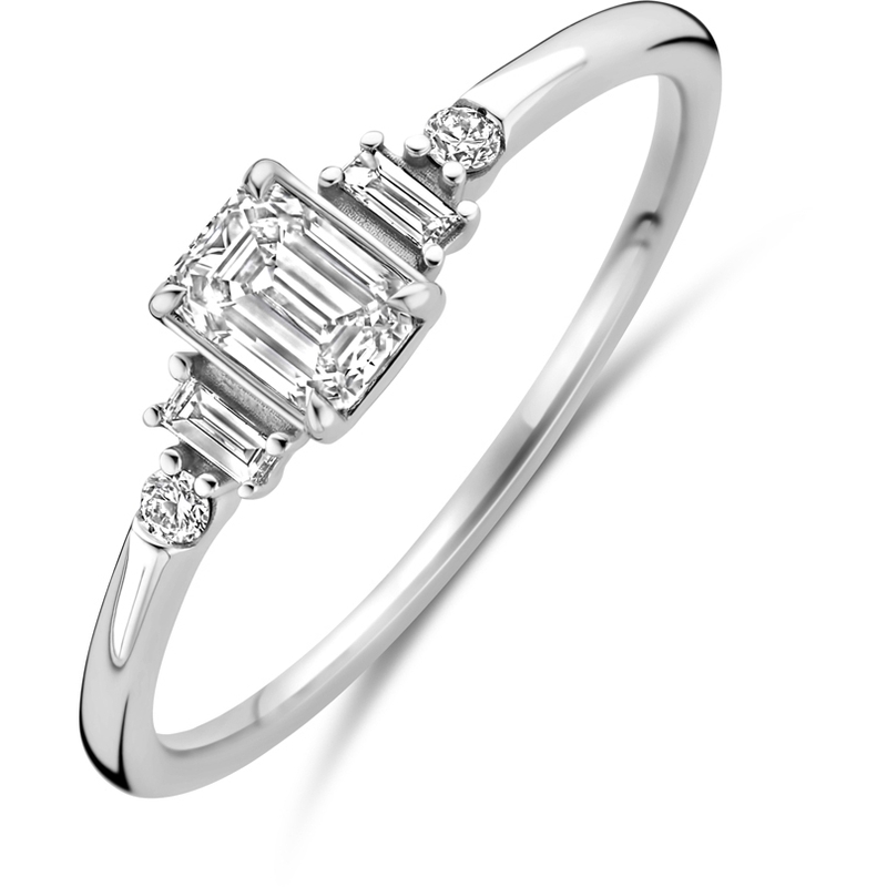 ring lab grown diamant 040ct h si 14K witgoud