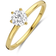 ring lab grown diamant 050ct f vs 14K geelgoud