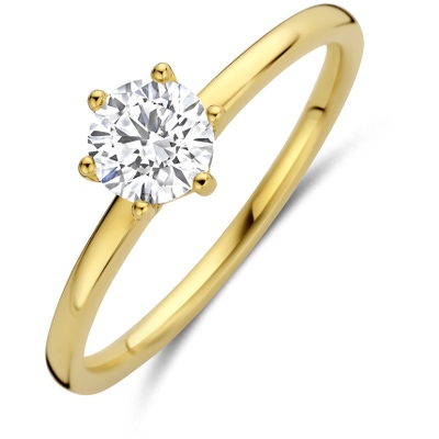 ring lab grown diamant 050ct f vs 14K geelgoud
