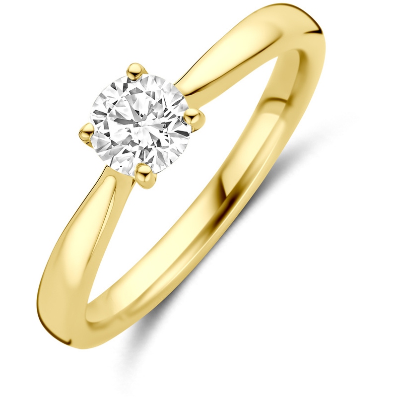 ring lab grown diamant 050ct h si 14K geelgoud