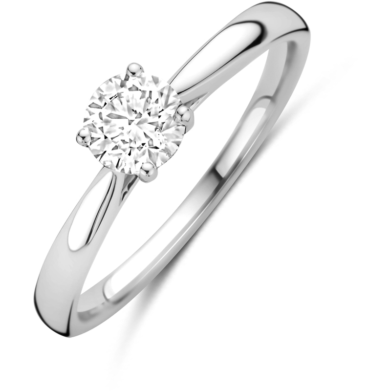 ring lab grown diamant 050ct h si 14K witgoud