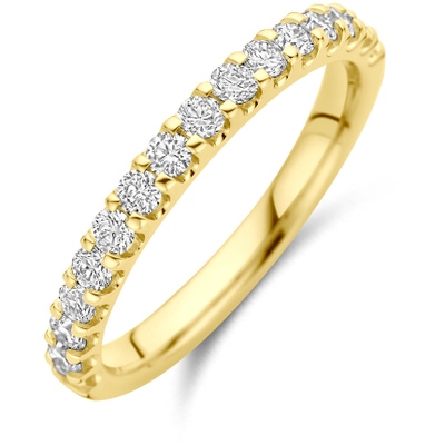 ring lab grown diamant 051ct h si 14K geelgoud