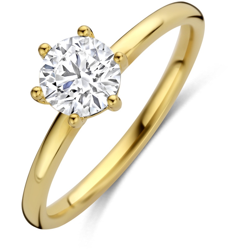 ring lab grown diamant 075ct f vs 14K geelgoud
